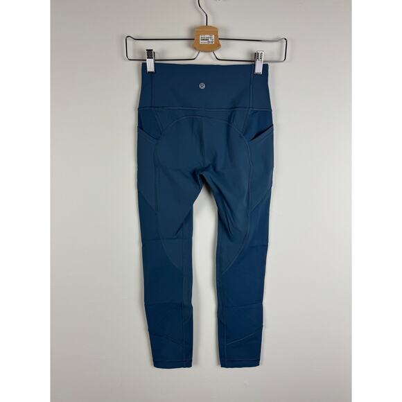 Lululemon All The Right Places Blue Leggings Size 4 - Picture 4 of 6